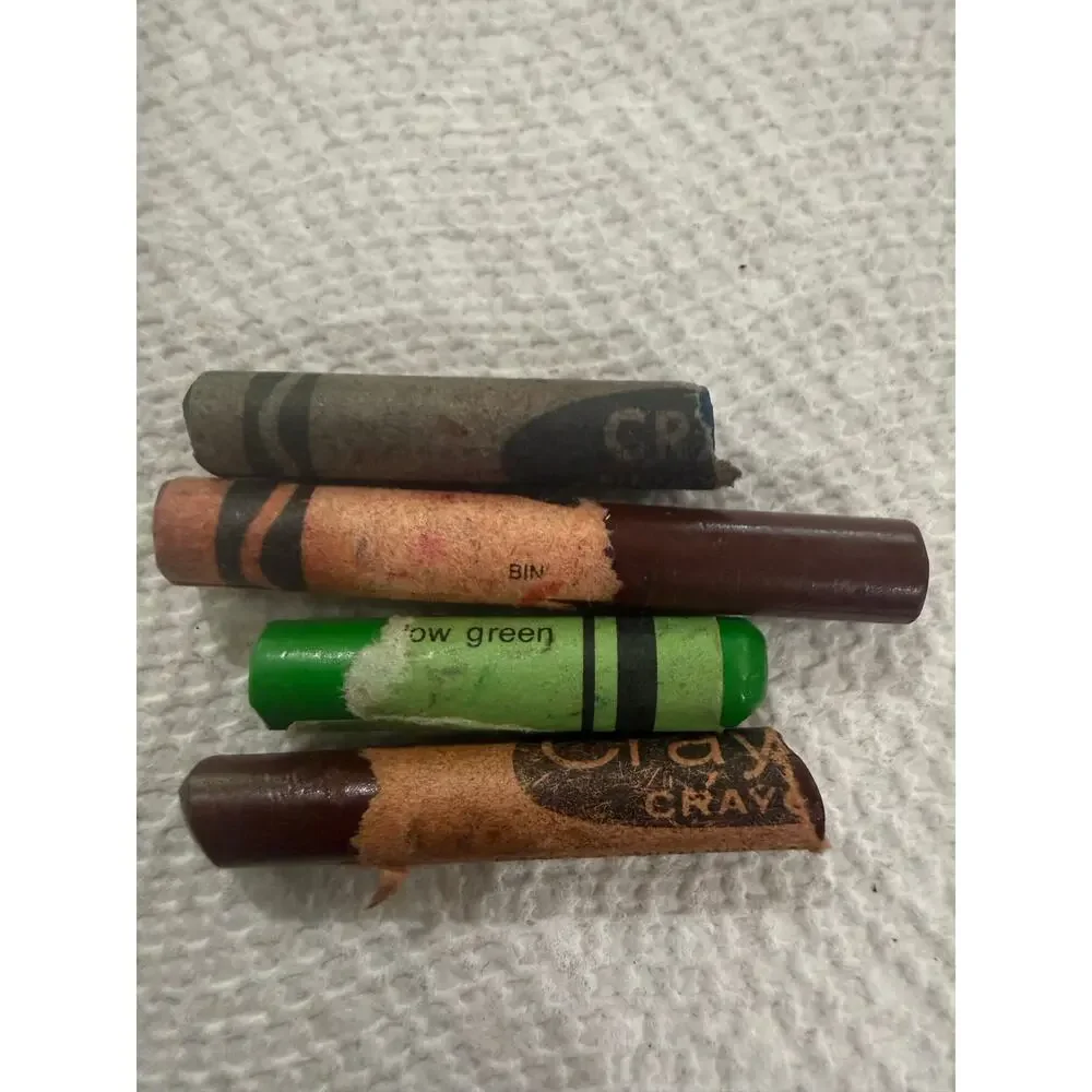 Vintage Crayola Crayons Large Lot Bundle Used Retired Colors Collection